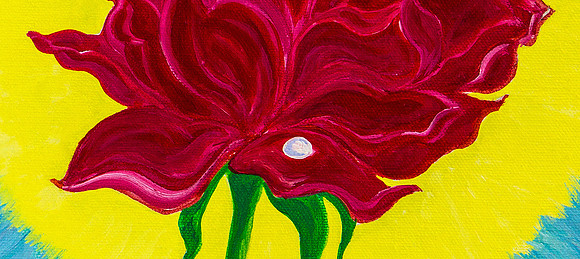 After - A detailed view of the center of the image after digital restoration