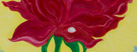 Before - A detailed view of the center of the image before digital restoration