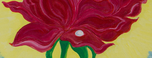 Before - A detailed view of the center of the image before digital restoration